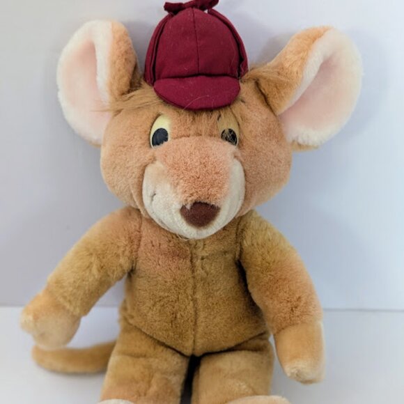 Vintage Disney Great Mouse Detective Basil Plush Stuffed Animal Toy - Picture 1 of 4